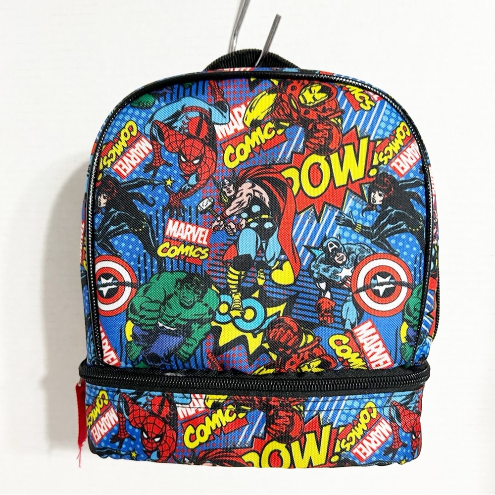 Marvel Comics Hero All Over Print Insulated Rectangle Lunch Bag Two Compartments